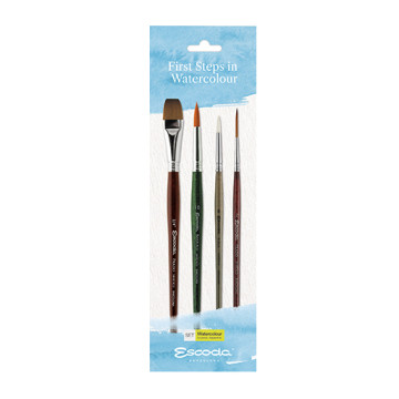 ESCODA FIRST STEPS IN WATERCOLOUR SET 4 PINCELES ACUARELA SERIE 8721