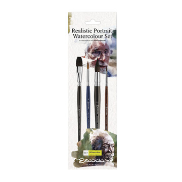 ESCODA REALISTIC PORTRAIT WATERCOLOUR SET 4 PINCELES ACUARELA SERIE 8723