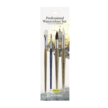 ESCODA PROFESSIONAL WATERCOLOUR SET 4 PINCELES ACUARELA SERIE 8724
