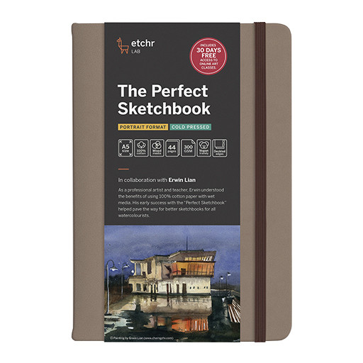 ETCHR THE PERFECT SKETCHBOOK DECKLED EDGES 300 G 100% COTTON
