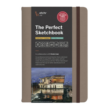 ETCHR THE PERFECT SKETCHBOOK - TACCUINO PER SCHIZZI BORDI SFRANGIATI 300 G 100% COTONE