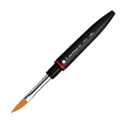 DA VINCI GO SPIN TRAVEL BRUSH SLANTED EDGE SYNTHETIC FIBRE SERIES 8887