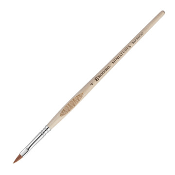 ESCODA MINIATURES BARROCO FILBERT BRUSH GOLD TORAY FIBRE SHORT HANDLE SERIES 1501