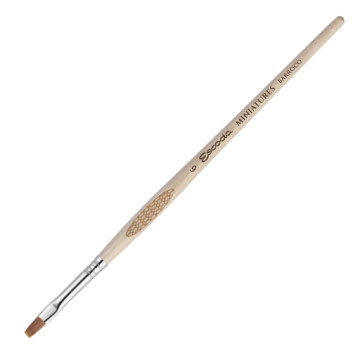 ESCODA MINIATURES BARROCO PINCEL PLANO CARRADO FIBRA TORAY ORO MANGO CORTO SERIE 1507