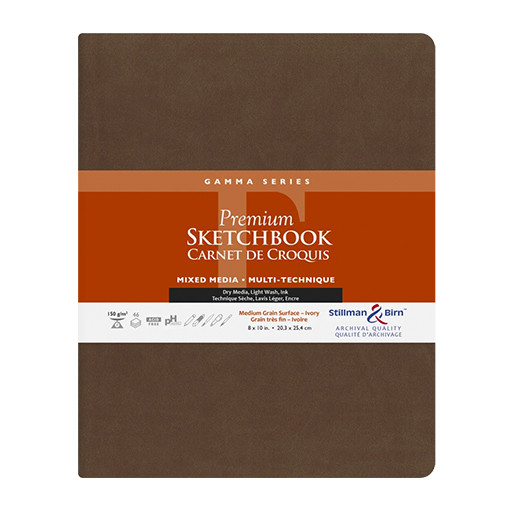 STILLMAN & BIRN GAMMA SERIES PREMIUM SKETCHBOOK - SOFTCOVER IVORY WHITE MIXED MEDIA PAPER 150 G