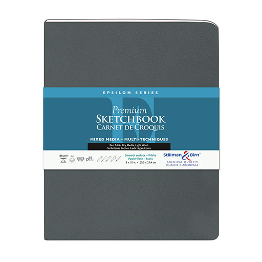 STILLMAN & BIRN EPSILON SERIES PREMIUM SKETCHBOOK - SOFTCOVER WHITE MIXED MEDIA PAPER 150 G