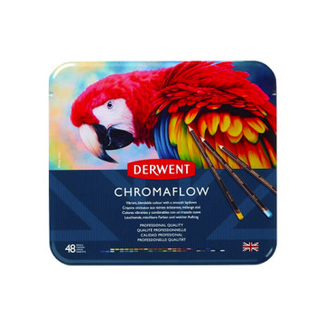 DERWENT CHROMAFLOW SCATOLA METALLO 48 MATITE COLORATE