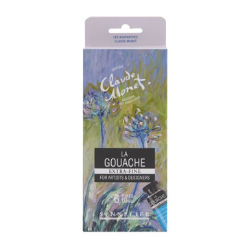 SENNELIER CLAUDE MONET SCATOLA GOUACHE EXTRAFINE 6 TUBETTI 10 ML