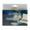 SENNELIER CLAUDE MONET WATERCOLOUR PLASTIC BOX SET OF 12 HALF PANS + WATER BRUSH