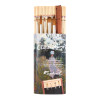 SENNELIER CLAUDE MONET PORTAPENNELLI IN BAMBÙ + 5 PENNELLI ACQUERELLO RAPHAËL PRECISION