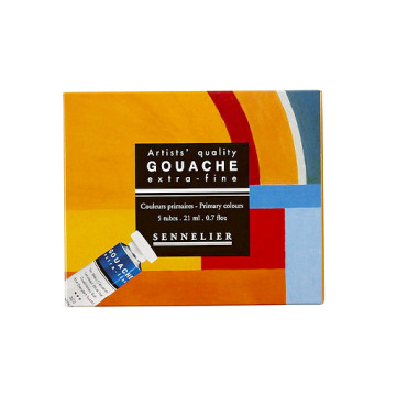 SENNELIER GOUACHE EXTRAFINE SET COLORI PRIMARI 5 TUBI 21 ML
