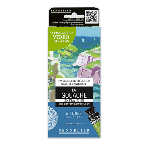 SENNELIER GOUACHE EXTRA-FINE SET PAYSAGE CÔTIER 6 TUBES 10 ML