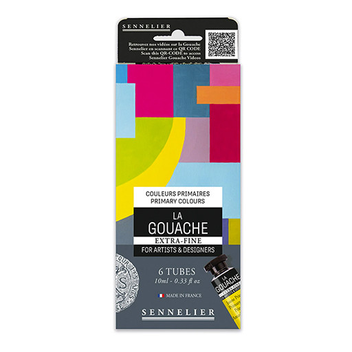 SENNELIER GOUACHE EXTRAFINE SET COLORI PRIMARI 6 TUBI 10 ML