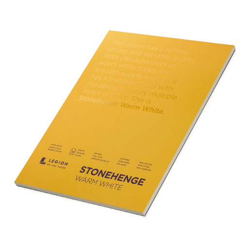 LEGION PAPER STONEHENGE WARM WHITE - BLOCCO CARTA BIANCO CALDO MIXED MEDIA 100% COTONE 250 G