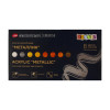 DECOLA ACRYLIC METALLIC BOÎTE COULEURS ACRYLIQUES MÉTALLIQUES 8 TUBES X 18 ML