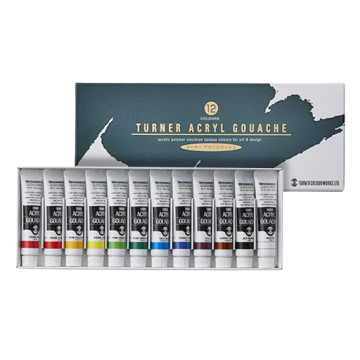 TURNER ACRYL GOUACHE SET COLORI ASSORTITI TUBETTI DA 11 ML