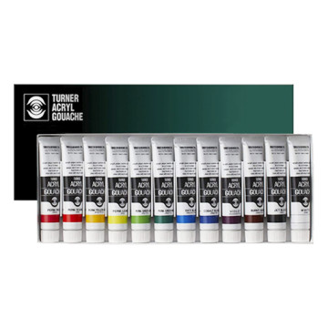 TURNER ACRYL GOUACHE SETS COULEURS ASSORTIES TUBES DE 20 ML