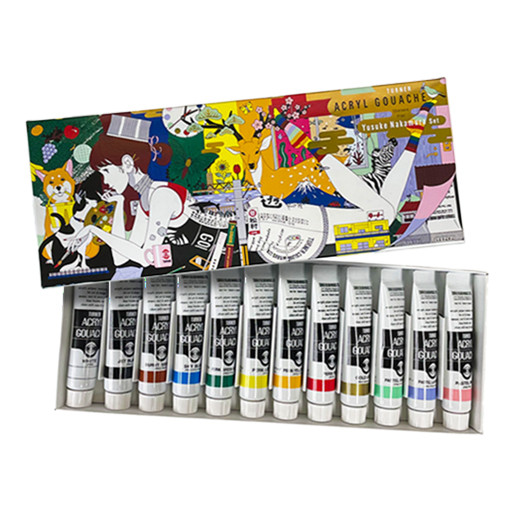 TURNER ACRYL GOUACHE YASUKE NAKAMURA 1 SET 12 TUBOS 11 ML