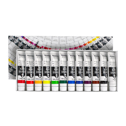 TURNER ACRYL GOUACHE COLOURS OF LIFE SET COLORES DE LA VIDA 12 TUBOS 20 ML