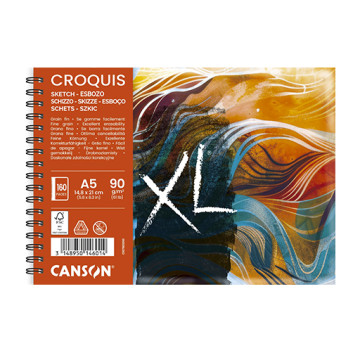 CANSON XL CROQUIS WAVES COLLECTION BLOCCO SPIRALATO PER DISEGNO E SCHIZZO 90 G