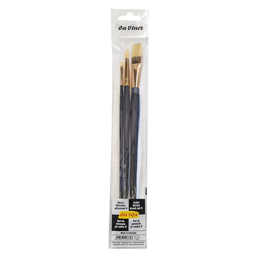 DA VINCI NICE PRICE SET OF 3 NATURAL BRISTLE ARTIST BRUSHES SERIES 11851
