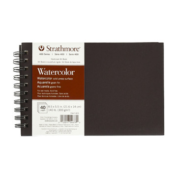 STRATHMORE 400 SERIES WATERCOLOUR ART BOOK HARDCOVER SPIRAL-BOUND SKETCHBOOK 300 G