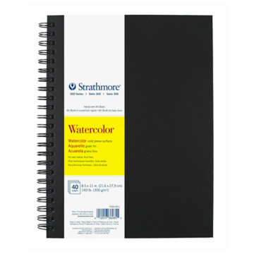 STRATHMORE 300 SERIES WATERCOLOUR ART BOOK HARDCOVER SPIRAL-BOUND SKETCHBOOK 300 G