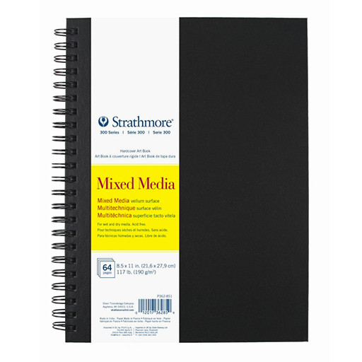 STRATHMORE 300 SERIES MIXED MEDIA ART BOOK HARDCOVER SPIRAL-BOUND SKETCHBOOK 190 G