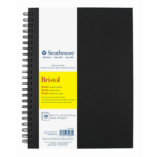 STRATHMORE BRISTOL ART BOOK SERIE 300 SPIRAL-SKIZZENBUCH HARDCOVER MIXED MEDIA 270 G