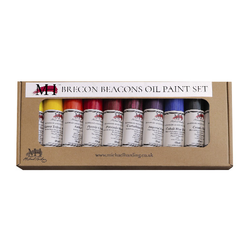 MICHAEL HARDING BRECON BEACONS SELECTION OIL SET - 10 COLORI AD OLIO TUBETTI 40 ML