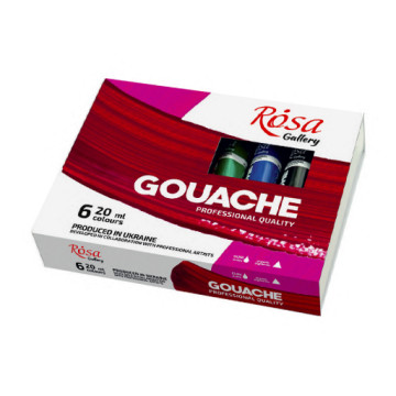 ROSA GALLERY GOUACHE PROFESSIONALE SET 6 TUBETTI COLORI ASSORTITI 20 ML