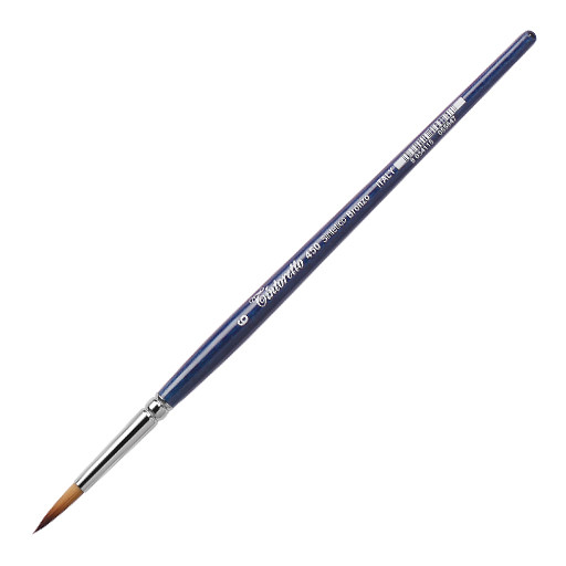 TINTORETTO BRONZO PENNELLO TONDO FIBRA SINTETICA MANICO CORTO SERIE 450