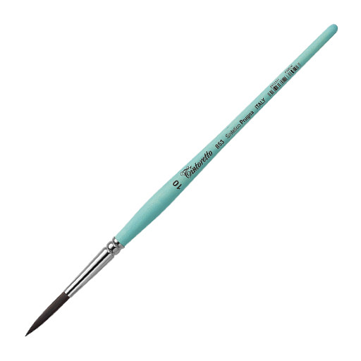 TINTORETTO PRUGNA PINCEAU ROND EXTRA LONG FIBRE SYNTHÉTIQUE MANCHE COURT SÉRIE 853 - ÉDITION FELTRACCO