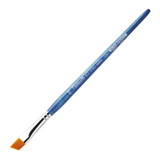 TINTORETTO AMBRA ANGLED FLAT BRUSH SYNTHETIC SHORT HANDLE SERIES 912