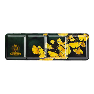 SCHMINCKE HORADAM METAL WATERCOLOUR SET WITH 20 MEDIUM GODETS – LIMITED EDITION GINKGO
