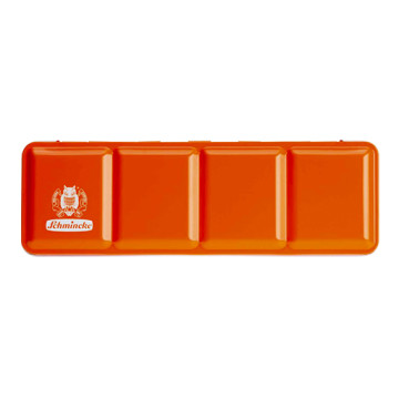 SCHMINCKE HORADAM CONFEZIONE METALLICA PER ACQUERELLI CON 15 GODET DI DIMENSIONI MEDIE + PENNELLO - EDIZIONE JUICY ORANGE
