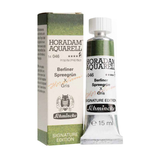 SCHMINCKE HORADAM SIGNATURE EDITION BERLINER SPREEGRÜN X GRIS WATERCOLOUR 15 ML TUBE - LIMITED EDITION
