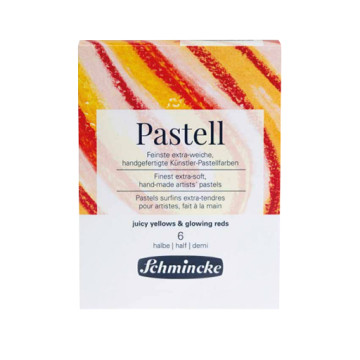 SCHMINCKE SET DI PASTELLI DA 6: PASTELLI DI MEDIE DIMENSIONI, GIALLI INTENSI E ROSSI BRILLANTI