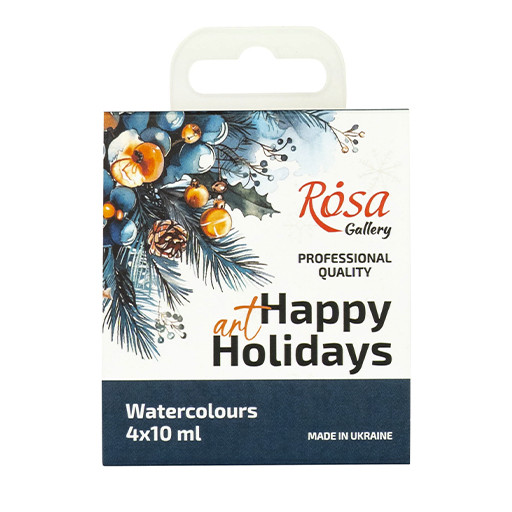 ROSA GALLERY ART HAPPY HOLIDAYS 2 SET 4 ACUARELAS TUBOS 10 ML - EDICIÓN ESPECIAL