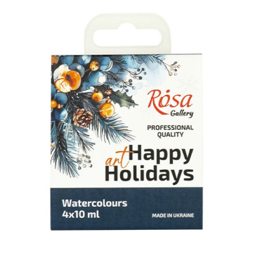 ROSA GALLERY ART HAPPY HOLIDAYS 2 SET 4 ACUARELAS TUBOS 10 ML - EDICIÓN ESPECIAL