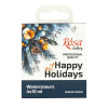ROSA GALLERY ART HAPPY HOLIDAYS 2 LOTS DE 4 AQUARELLES EN TUBES DE 10 ML - ÉDITION SPÉCIALE