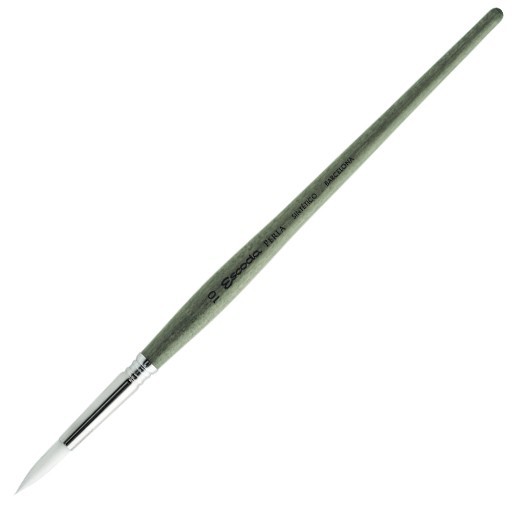 ESCODA PERLA PENNELLO TONDO FIBRA TORAY BIANCA MANICO CORTO SERIE 1430