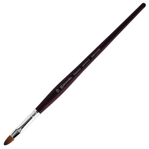ESCODA PRADO FLACHPINSEL GOLDFARBENE TAME SYNTHETIKFASERN KURZER STIEL SERIE 1460