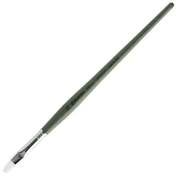 ESCODA PERLA PENNELLO PIATTO FIBRA TORAY BIANCA MANICO CORTO SERIE 1532