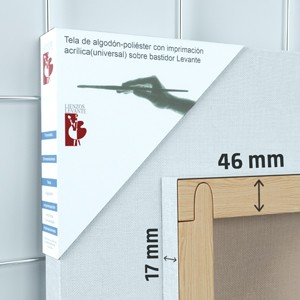 ESTUDIO STRETCHED CANVAS (46X17MM) COTTON-POLYESTER NO. 2 FOR OIL/ACRYLIC (ACRYLIC PRIMED)