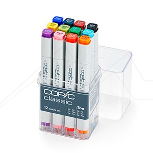 COPIC CLASSIC MARKER SET OF 12 BASIC COLOURS