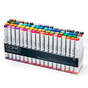COPIC SKETCH MARKER SET OF 72 ASSORTED COLOURS SET A