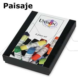 UNISON SOFT PASTELS CARDBOARD BOX SET OF 8 PASTELS LANDSCAPE SELECTION