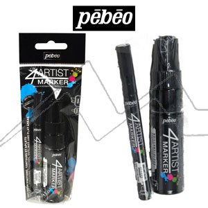 PEBEO 4ARTIST MARKER OIL BASED PAINT DUO SET OF 2 AND 8 MM BLACK