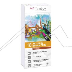 Tombow Abt Dual Brush Pen - 6 Color Set - Natural